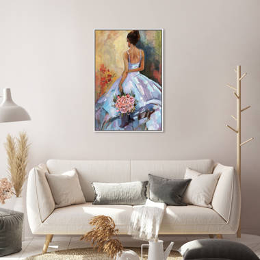 Oliver Gal Rose, Princess Flower Dress Rose On Canvas Print | Wayfair